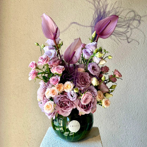 Graceful Lilac Vase Arrangement 