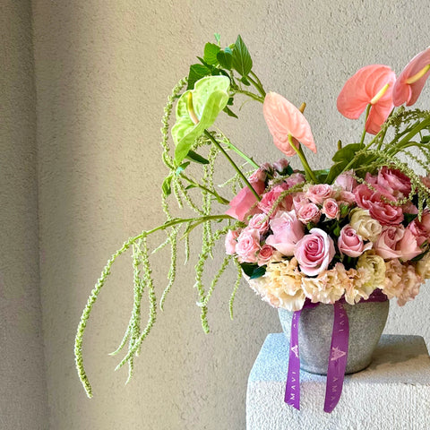 Summer Dream Anthurium Arrangement in Vase 