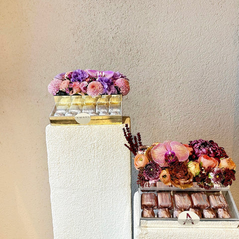 Monaco Blossom Pembe Pleksi Çikolata Kutusu