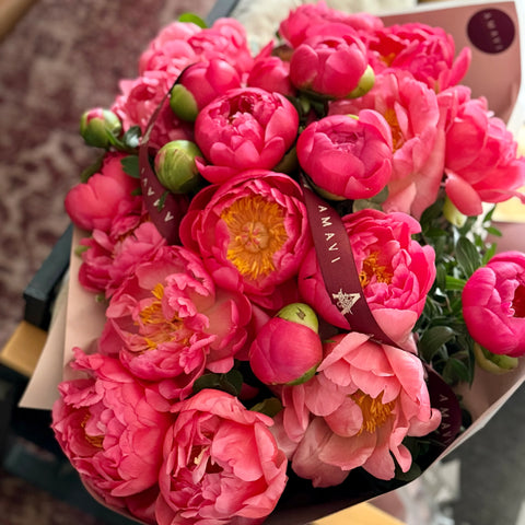 Coral's Dreamy Peony Bouquet